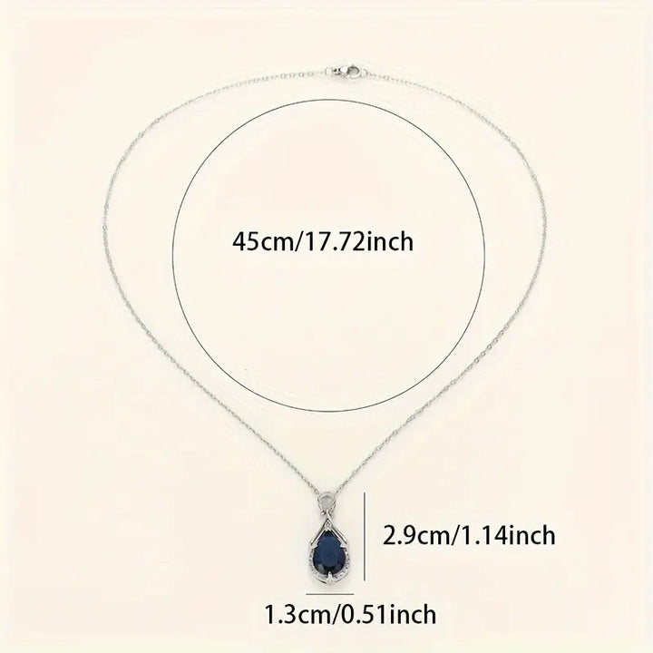 Elegant Sapphire Twisted Necklace