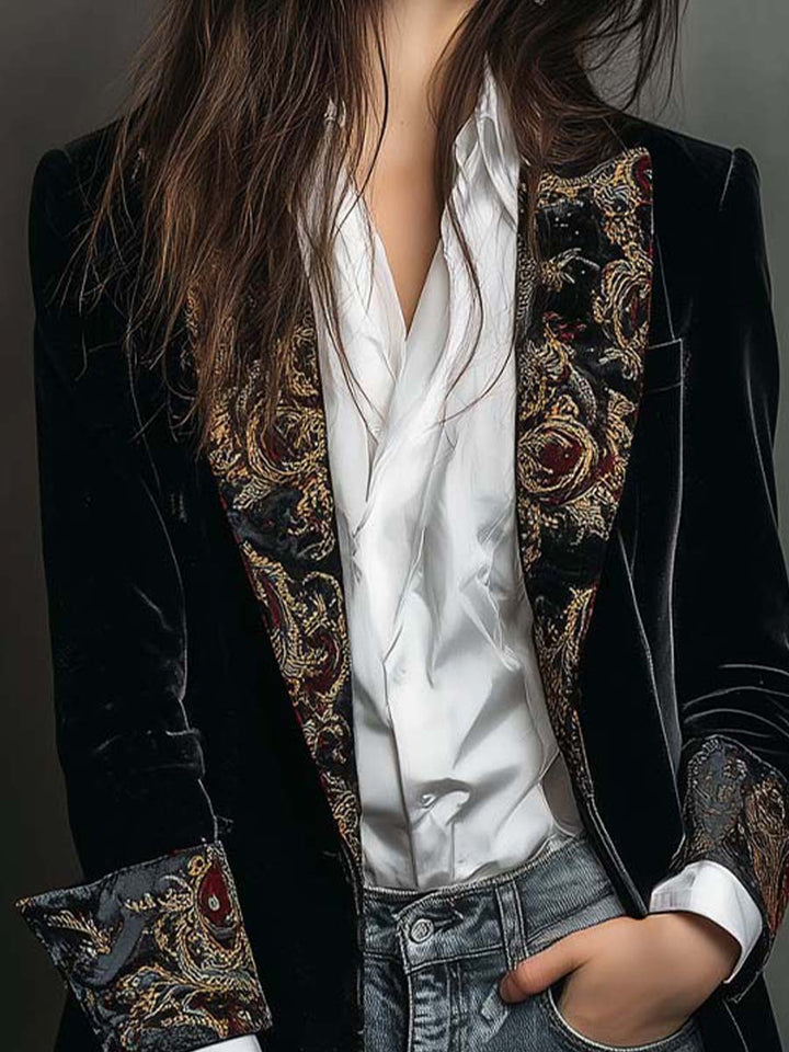 Josephine | Baroque Print Slim Fit Blazer