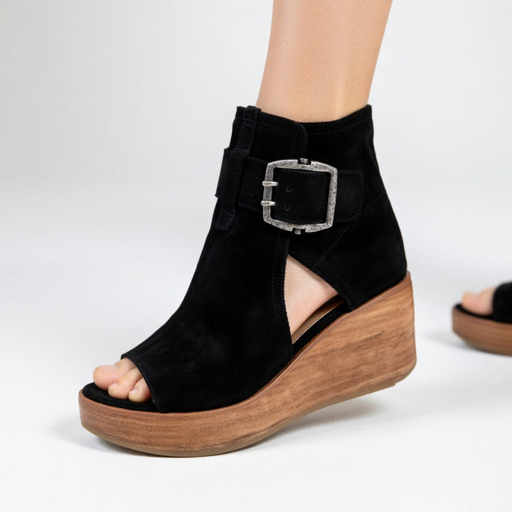 Orélisse™ - Modern-style open-toe wedge ankle boots