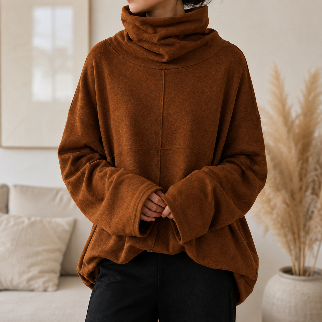 Uzeline | Cowl-Neck Jumper