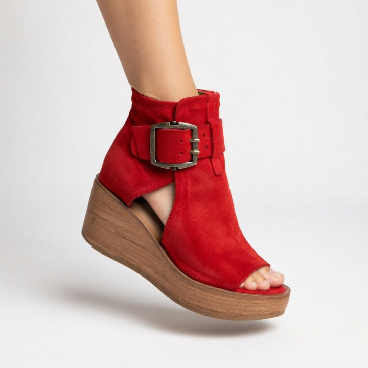 Orélisse™ - Modern-style open-toe wedge ankle boots