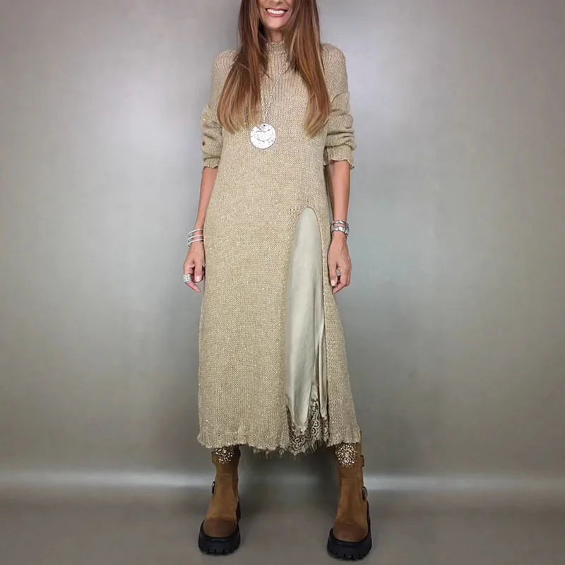 EVALINA | ELEGANT KNIT &amp; LACE TWO-PIECE SET