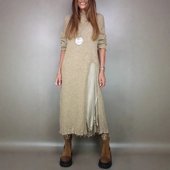 EVALINA | ELEGANT KNIT &amp; LACE TWO-PIECE SET