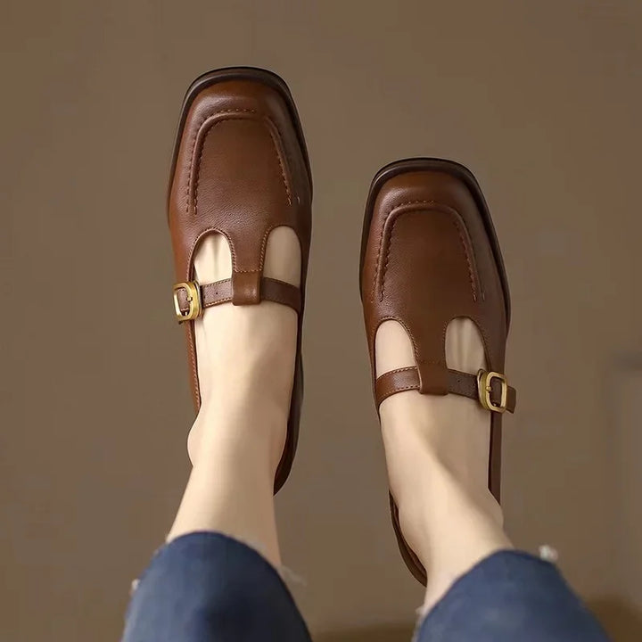 Selvana | Elegant T-Strap Shoes