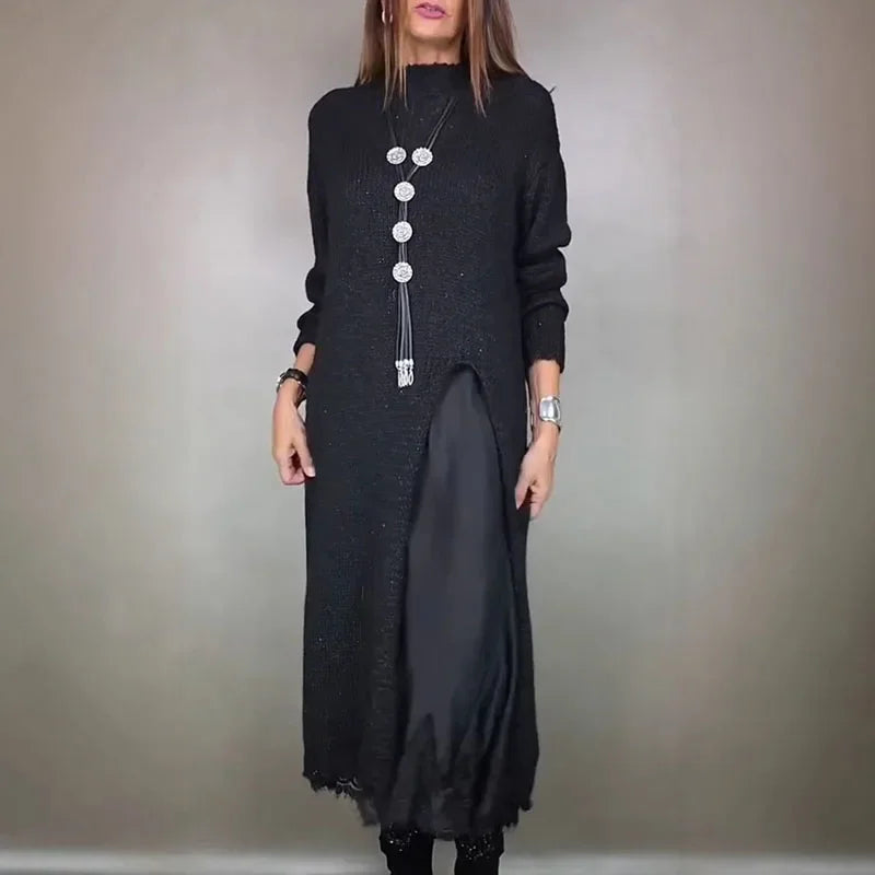 EVALINA | ELEGANT KNIT &amp; LACE TWO-PIECE SET